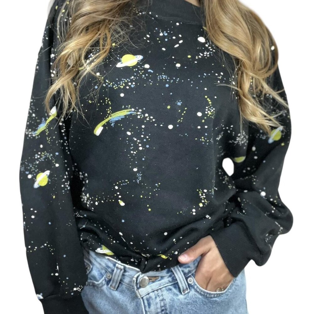 Women’s vintage 90s outer space Crewneck sweater size Med